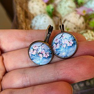 😃 Cherry Blossom Earrings Asian Oriental Floral